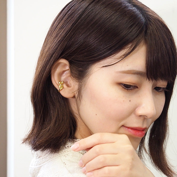 DECOvienya Handcrafted Accessories Acorn Ear Cuff Brass Single Ear Ladies [DE-162G] 