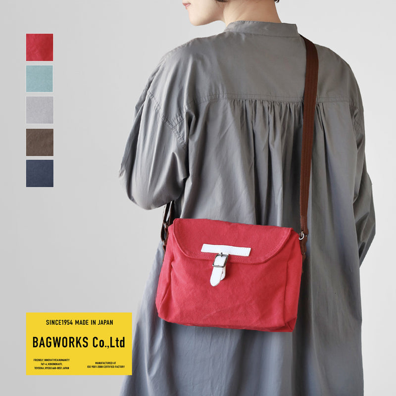 【5色】BAGWORKS(バッグワークス) ポストマン ミニ キャンバス バッグ 8号 帆布 レディース メンズ [1001-0483] 兵庫県 豊岡市 豊岡鞄 ファクトリーブランド