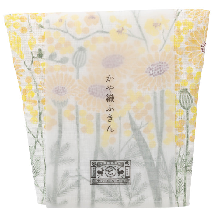 中川政七商店 かや織ふきん 花束 綿100％ 40×30cm [1401-0220] 蚊帳ふきん 蚊帳生地 奈良 工芸 ブランド 布巾 食器拭き 台ふきん