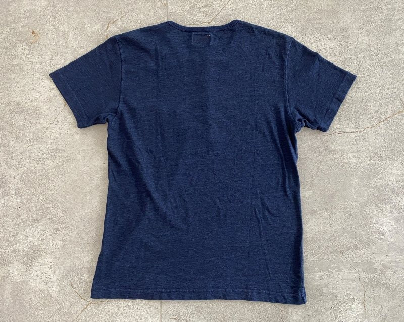 graphzero Indigo Henley Neck T-shirt Short Sleeve Men's Ladies [GZ-IDTH-0508]