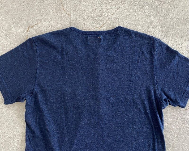 graphzero Indigo Henley Neck T-shirt Short Sleeve Men's Ladies [GZ-IDTH-0508]