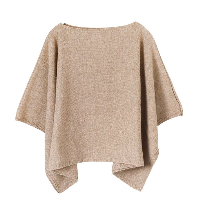 SAIFUKU mino yoko-S small poncho, hand washable, 100% wool, women's [203-09-04], Gosen knitwear brand, Gosen City, Niigata Prefecture 