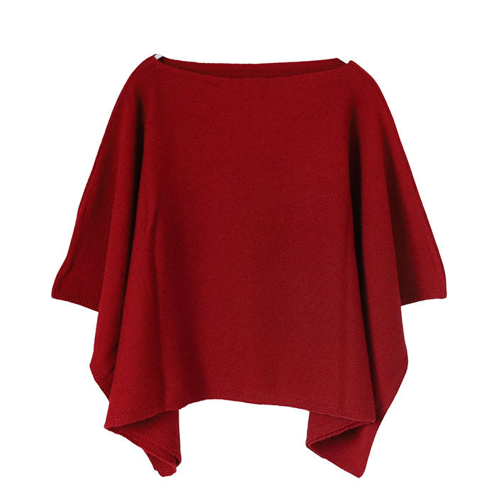 SAIFUKU(サイフク) mino(みの) yoko-S 小ぶりなかぶるポンチョ 手洗いできる ウール100％ レディース [203-09-04] 新潟県 五泉市 五泉ニット ブランド