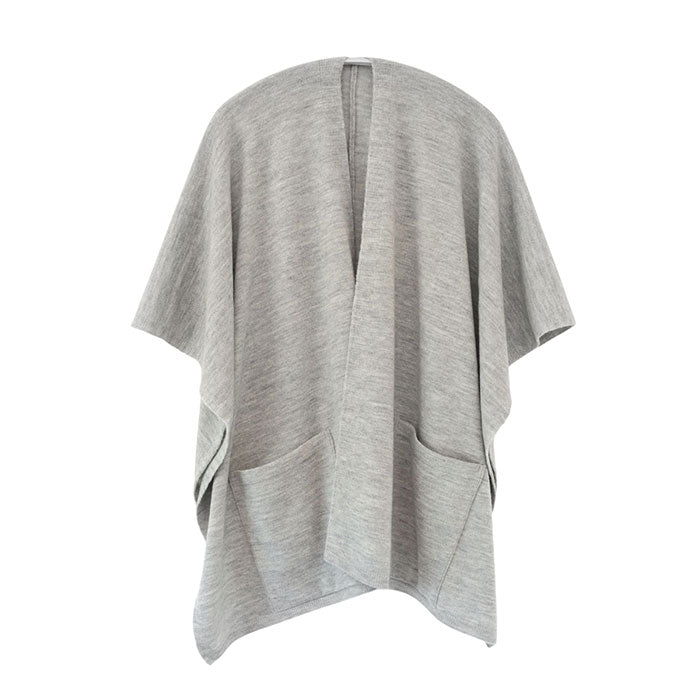 SAIFUKU(サイフク) mino(みの) tate-S 羽織るポンチョ 手を温めるポケットつき エアリーウール レディース [214-03-01] 新潟県 五泉市 五泉ニット ブランド