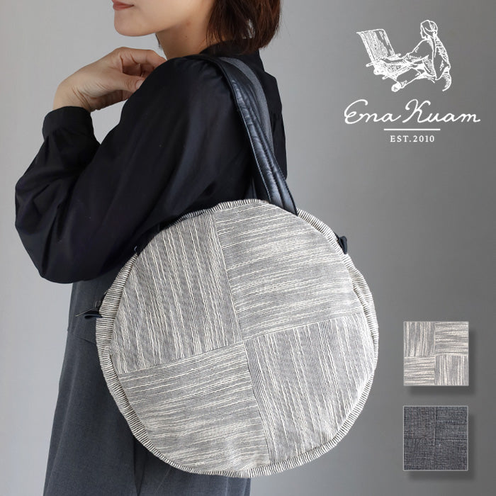【2色】ENA KUAM (エナクアム) Bigラウンドバッグ トートバッグ [21AKU004] レディース メンズ