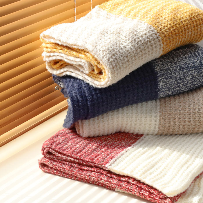 [Choose from 5 colors] mino nico wool stole poncho with fluffy ribbed knitting [224-03-05] 