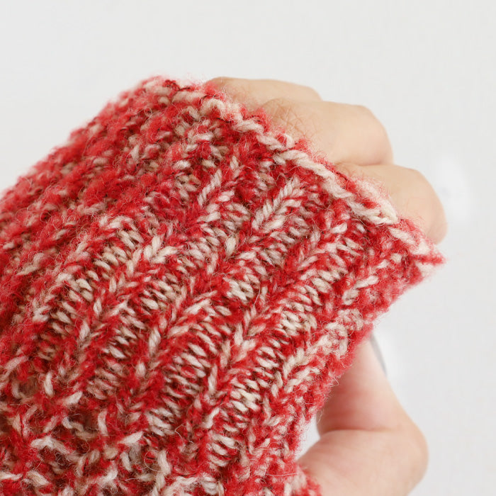 SAIFUKU(サイフク) mino(みの) kote アームウォーマー ウール ふくらみのある畦編み [224-03-07] レディース五泉ニット 新潟県 五泉市 ニット ブランド  ハンドウォーマー 指なし