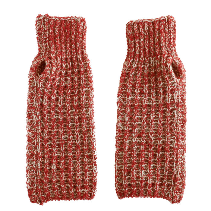 SAIFUKU(サイフク) mino(みの) kote アームウォーマー ウール ふくらみのある畦編み [224-03-07] レディース五泉ニット 新潟県 五泉市 ニット ブランド  ハンドウォーマー 指なし