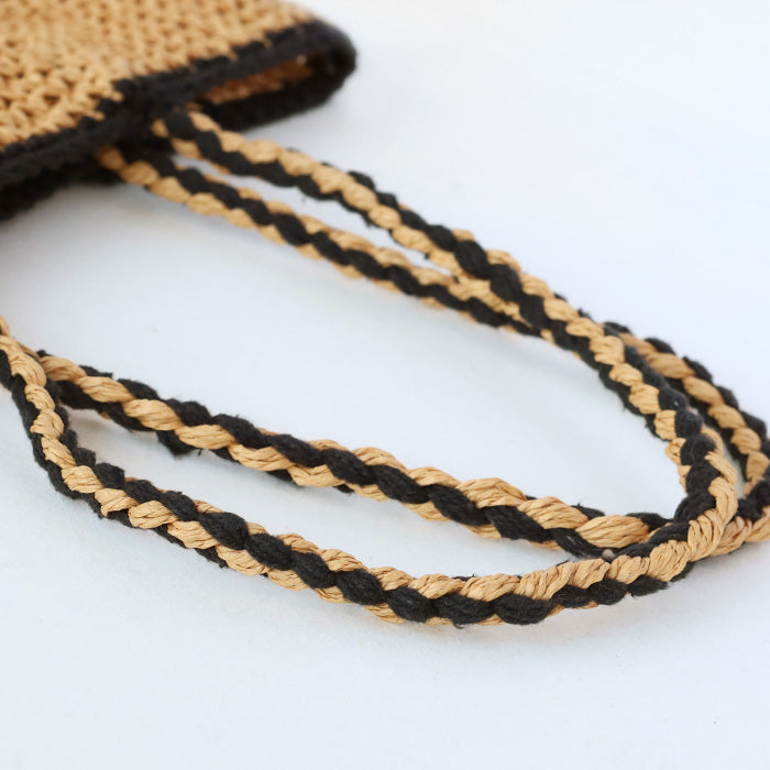 【2色】ENA KUAM (エナクアム) ドットラウンドチェロ かごトートバッグ [23SKU001]