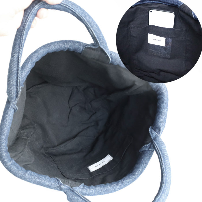 [2 colors] ENA KUAM Hand-dyed Denim Tree Bag [24AKU004] Nepal Handmade Fairtrade Brand