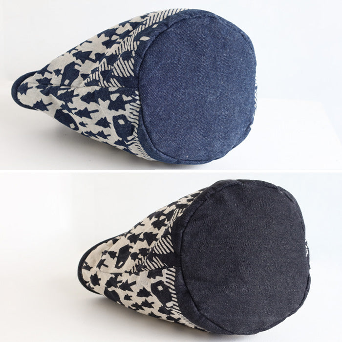 [2 colors] ENA KUAM Hand-dyed Denim Tree Bag [24AKU004] Nepal Handmade Fairtrade Brand