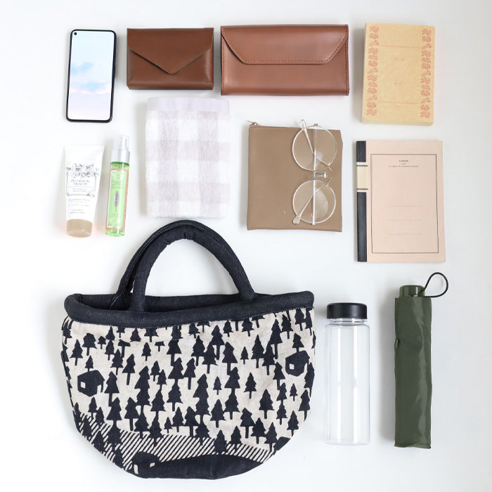 [2 colors] ENA KUAM Hand-dyed Denim Tree Bag [24AKU004] Nepal Handmade Fairtrade Brand