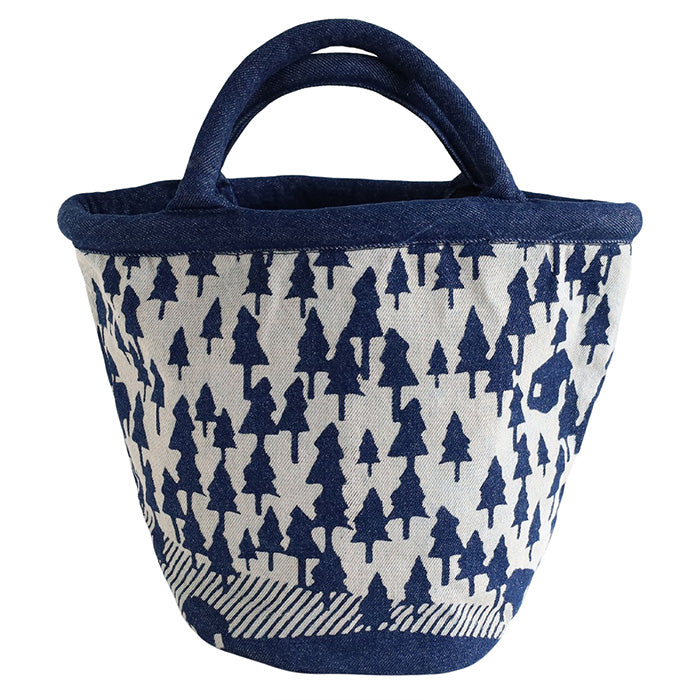 [2 colors] ENA KUAM Hand-dyed Denim Tree Bag [24AKU004] Nepal Handmade Fairtrade Brand
