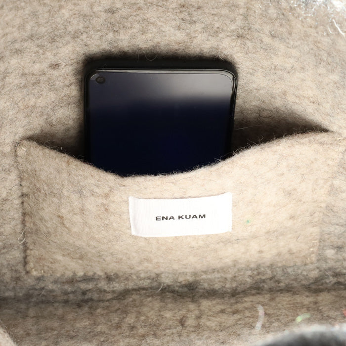 【2色】ENA KUAM (エナクアム) フェルト トート バッグ ミネラルミックス [24AKU008] ネパール ハンドメイド フェアトレード ブランド