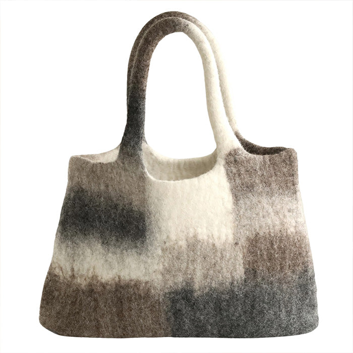 【2色】ENA KUAM (エナクアム) フェルト トート バッグ ミネラルミックス [24AKU008] ネパール ハンドメイド フェアトレード ブランド