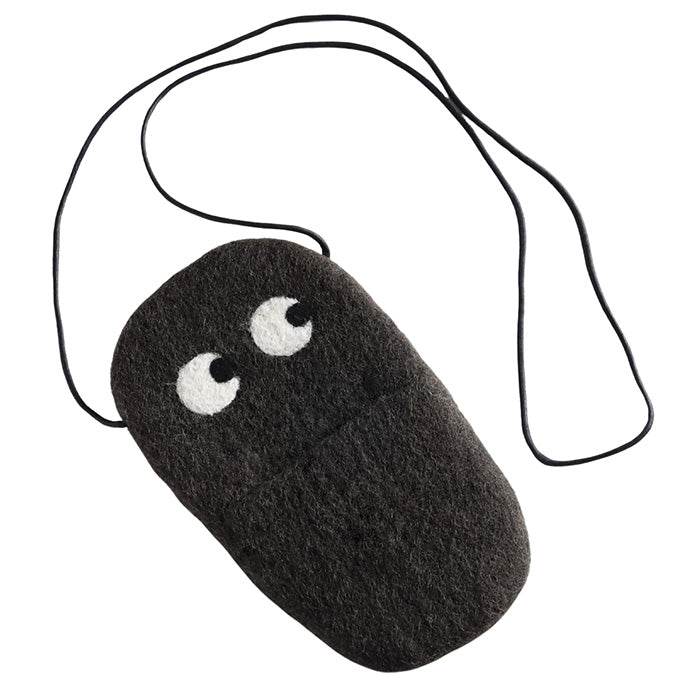 [4 colors] ENA KUAM Wool Felt Kyorokyoro Mobile Shoulder Bag [24AKU010] Nepal Handmade Fair Trade Brand 