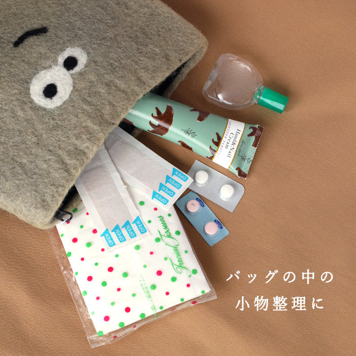 [5 colors] ENA KUAM Wool Felt Kyorokyoro Pouch [24AKU011] Nepal Handmade Fair Trade Brand