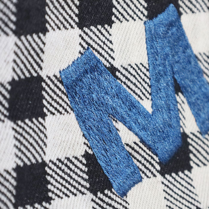 【2色】ENA KUAM (エナクアム) 手抜染デニム メルシーバッグ [24SKU001] トートバッグ ハンドバッグ ハンドメイド