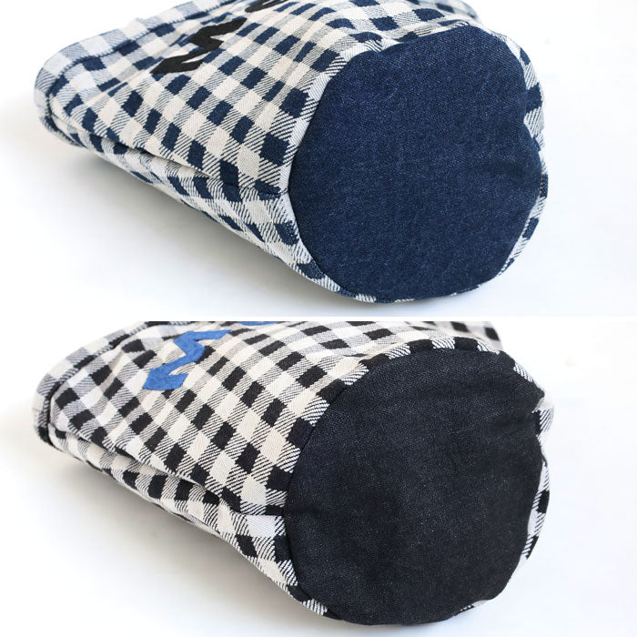 【2色】ENA KUAM (エナクアム) 手抜染デニム メルシーバッグ [24SKU001] トートバッグ ハンドバッグ ハンドメイド