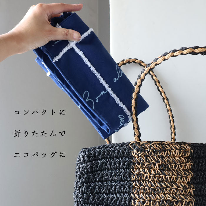 【2色】ENA KUAM (エナクアム) 手抜染プリント エクスプレッショントート [24SKU004] トートバッグ A4 大きめ ハンドメイド