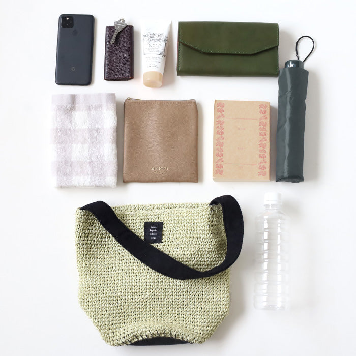 [3 colors] ENA KUAM Paper Yarn Basket Bag Cylinder Bag [24SKU007] Women's Tote Handbag Shoulder Bag Handmade 