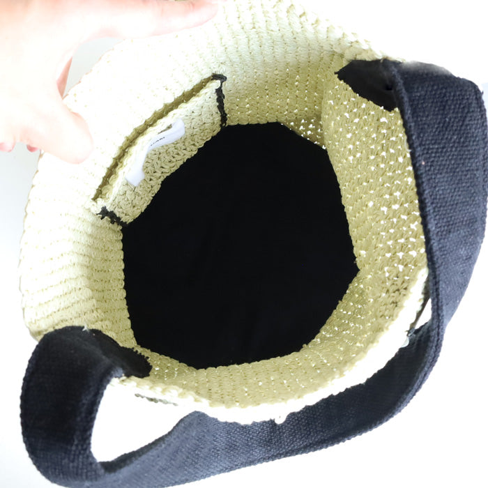 [3 colors] ENA KUAM Paper Yarn Basket Bag Cylinder Bag [24SKU007] Women's Tote Handbag Shoulder Bag Handmade 