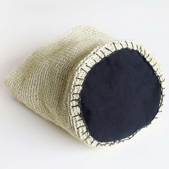 [3 colors] ENA KUAM Paper Yarn Basket Bag Cylinder Bag [24SKU007] Women's Tote Handbag Shoulder Bag Handmade 