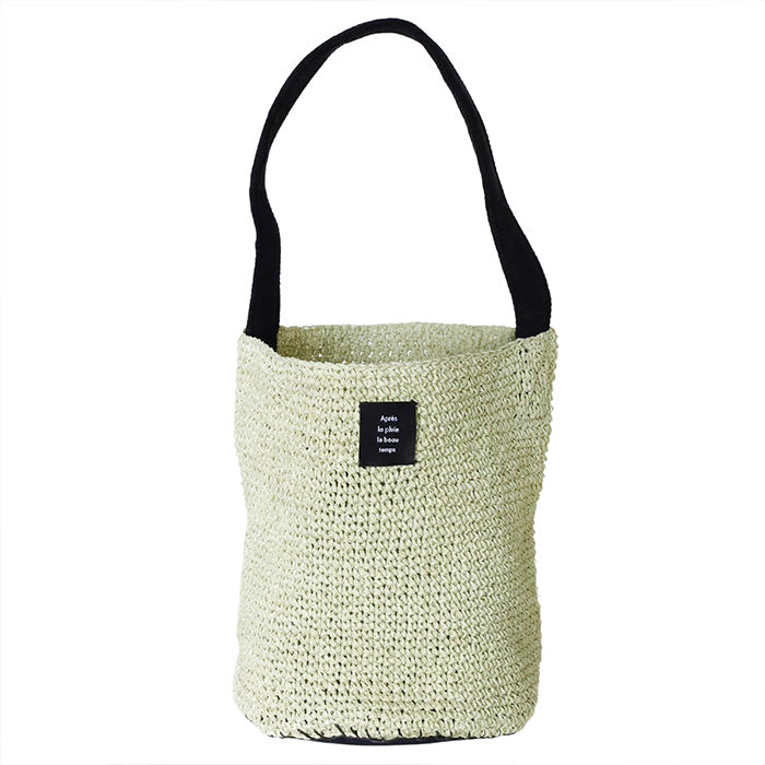 [3 colors] ENA KUAM Paper Yarn Basket Bag Cylinder Bag [24SKU007] Women's Tote Handbag Shoulder Bag Handmade 