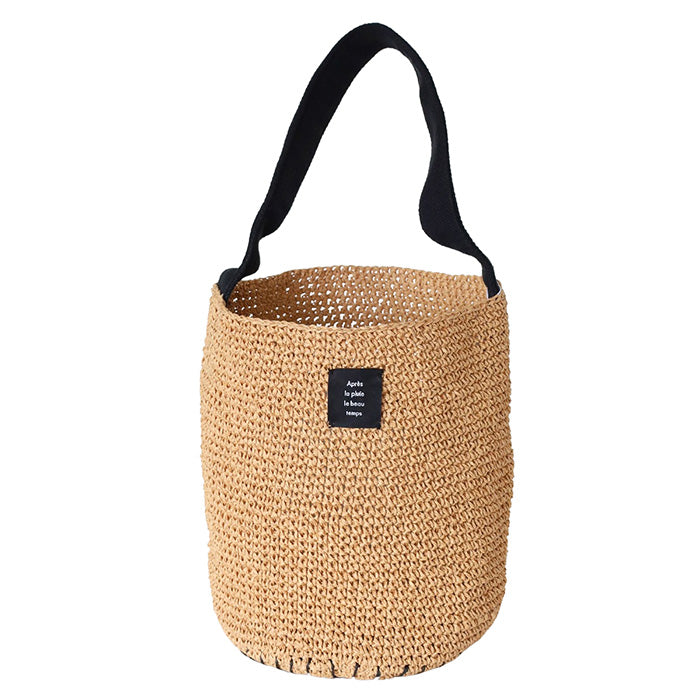[3 colors] ENA KUAM Paper Yarn Basket Bag Cylinder Bag [24SKU007] Women's Tote Handbag Shoulder Bag Handmade 