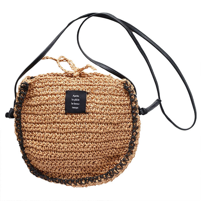 【3色】ENA KUAM (エナクアム) ペーパーヤーン かごバッグ mini ショルダー バッグ [24SKU008] レディース 夏 サコッシュ ポシェット 小さい カバン