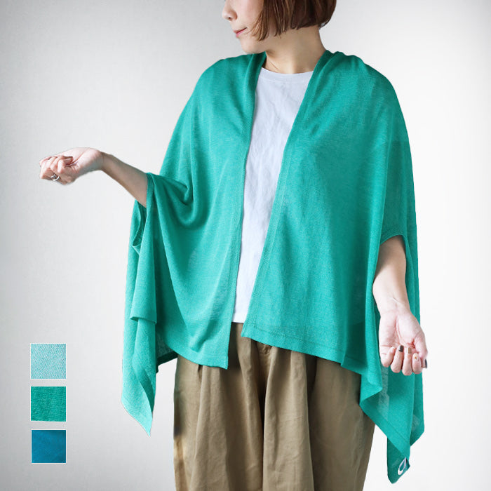 SAIFUKU mino nico stole poncho washable linen mountain ridges in the snow country of Niigata where the summer breeze blows through [252-01-05] Women's Gosen City, Niigata Prefecture Brand Shoulder strap 