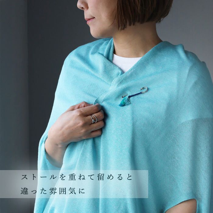 SAIFUKU mino hemp The mountain ridges blowing through the summer breeze of snow country Niigata Knit pin [252-02-09] Women's Men's Niigata Prefecture Gosen City Brand Anti-slip Stole Fastening