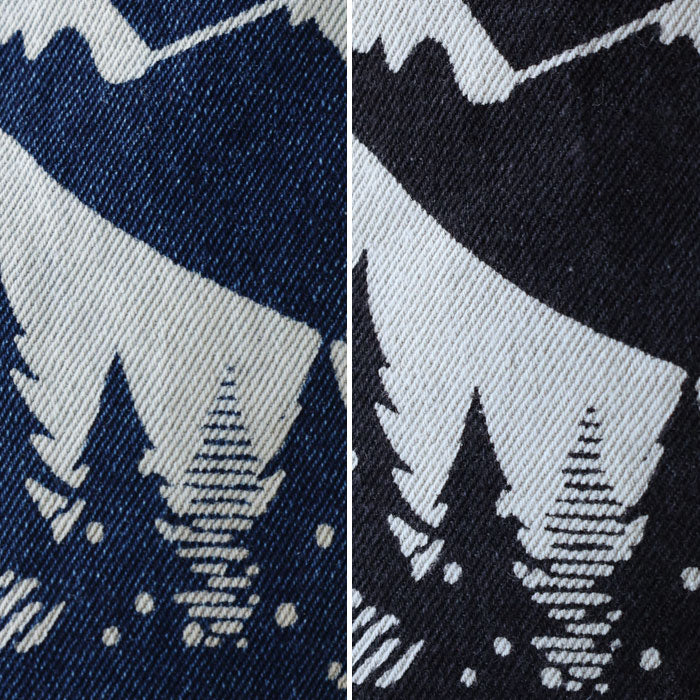 ENA KUAM Snow Mountain Denim Hand-Dyed Bag (25AKU203) - Handmade in Nepal, Fair Trade Brand (2 Colors) 