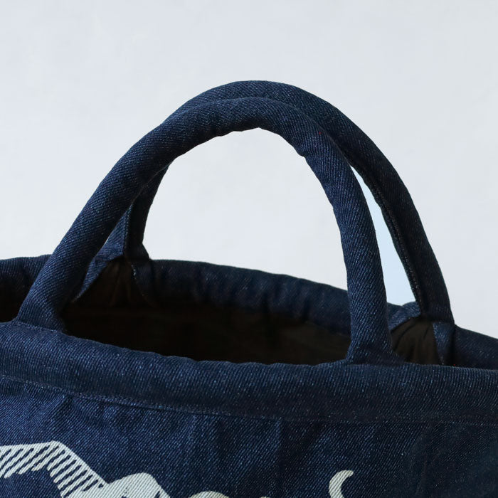 ENA KUAM Snow Mountain Denim Hand-Dyed Bag (25AKU203) - Handmade in Nepal, Fair Trade Brand (2 Colors) 