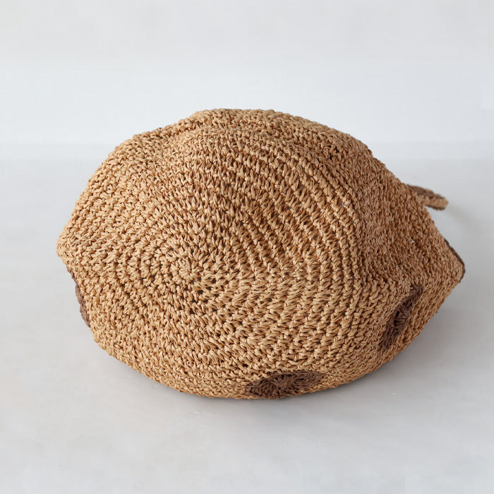 【3色】ENA KUAM (エナクアム) ドットラウンドチェロ セカンド かごバッグ レディース [25SKU001] ネパール ハンドメイド フェアトレード ブランド