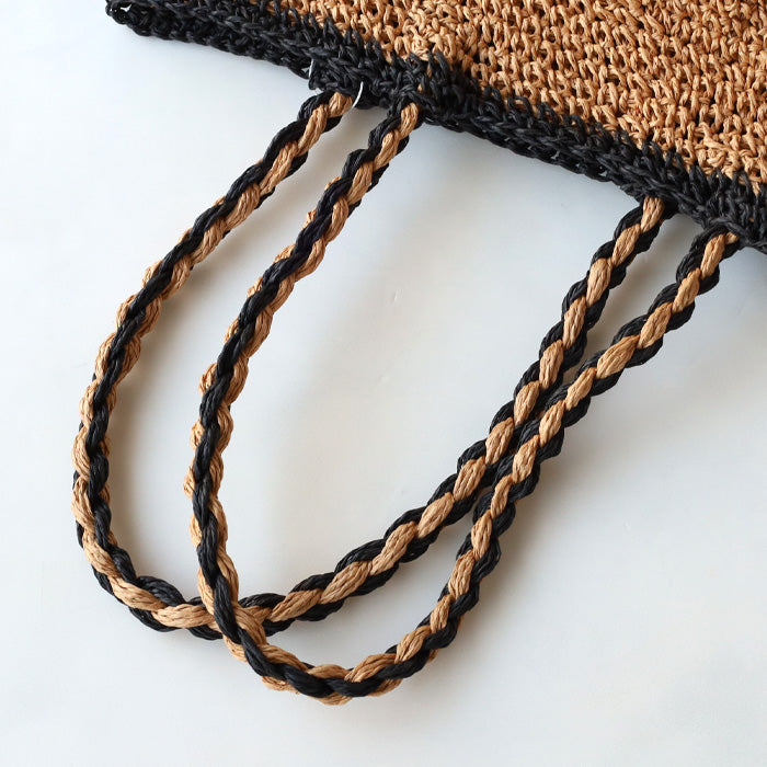 [2 colors] ENA KUAM Dot Round Cello Basket Tote Bag [23SKU001]