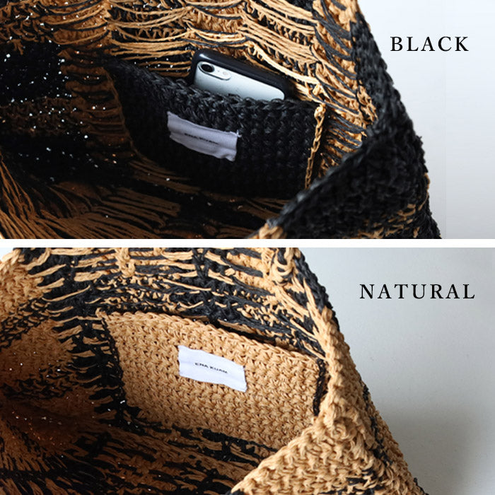 【2色】ENA KUAM (エナクアム) ペーパーヤーン チェック トート レディース [25SKU002] ネパール ハンドメイド フェアトレード ブランド