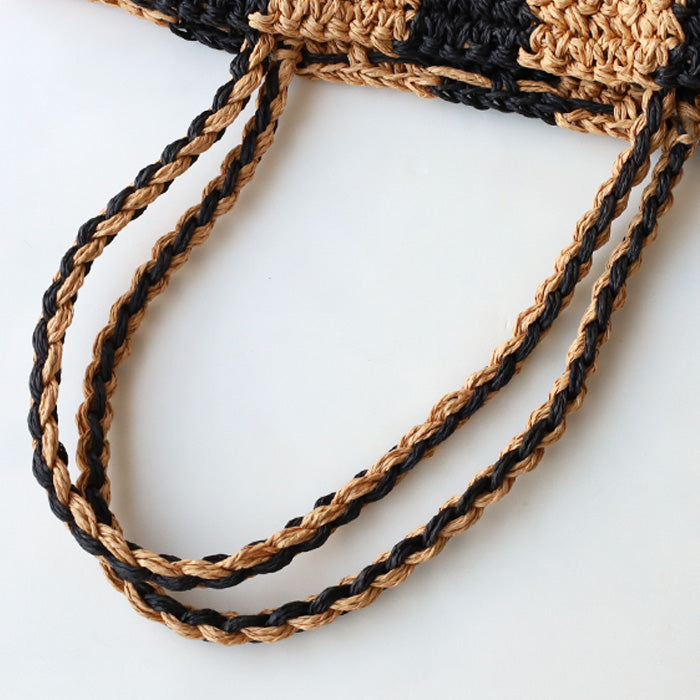 【2色】ENA KUAM (エナクアム) ペーパーヤーン チェック トート レディース [25SKU002] ネパール ハンドメイド フェアトレード ブランド