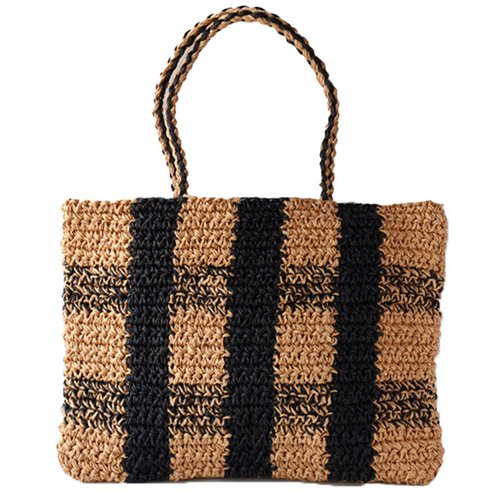 【2色】ENA KUAM (エナクアム) ペーパーヤーン チェック トート レディース [25SKU002] ネパール ハンドメイド フェアトレード ブランド