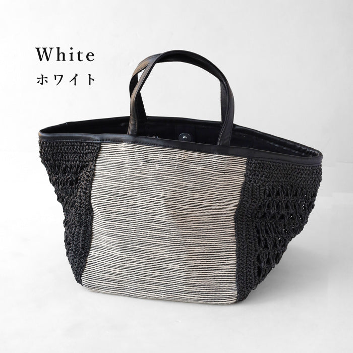 [2 colors] ENA KUAM Slab Side Openwork Tote Bag for Women [25SPKU383] Nepal Handmade Fair Trade 