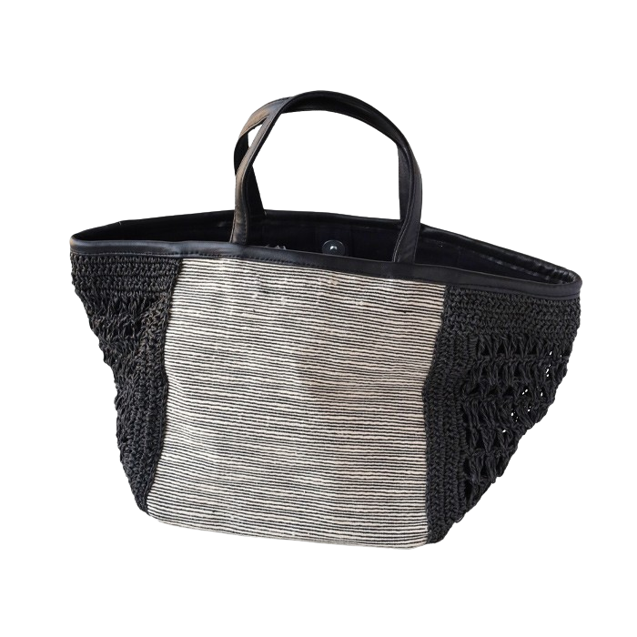 [2 colors] ENA KUAM Slab Side Openwork Tote Bag for Women [25SPKU383] Nepal Handmade Fair Trade 