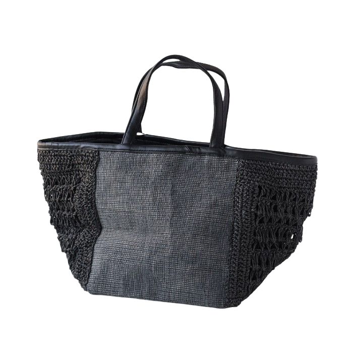 [2 colors] ENA KUAM Slab Side Openwork Tote Bag for Women [25SPKU383] Nepal Handmade Fair Trade 