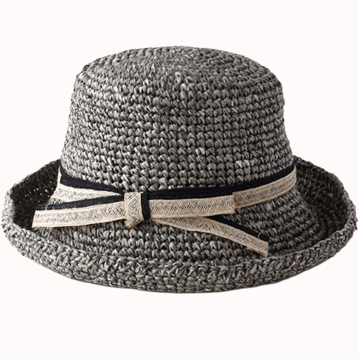 Okamoto Hats (Okamoto Hats) Washi Paper Crochet Straw Hat with Ribbon for Women [25SS-030] Hat Factory Brand, Shirahama Town, Wakayama Prefecture