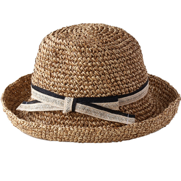 Okamoto Hats (Okamoto Hats) Washi Paper Crochet Straw Hat with Ribbon for Women [25SS-030] Hat Factory Brand, Shirahama Town, Wakayama Prefecture