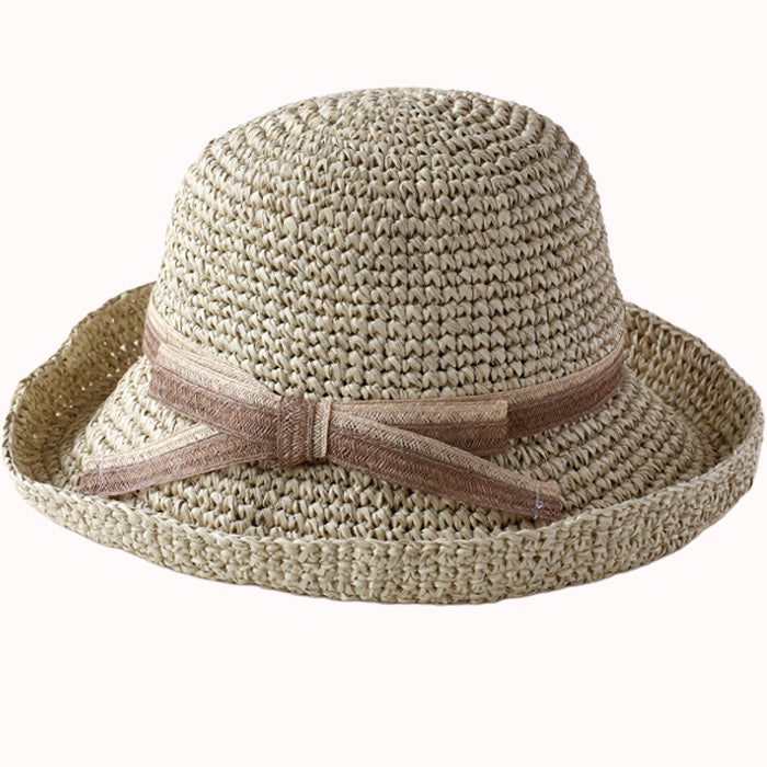 Okamoto Hats (Okamoto Hats) Washi Paper Crochet Straw Hat with Ribbon for Women [25SS-030] Hat Factory Brand, Shirahama Town, Wakayama Prefecture