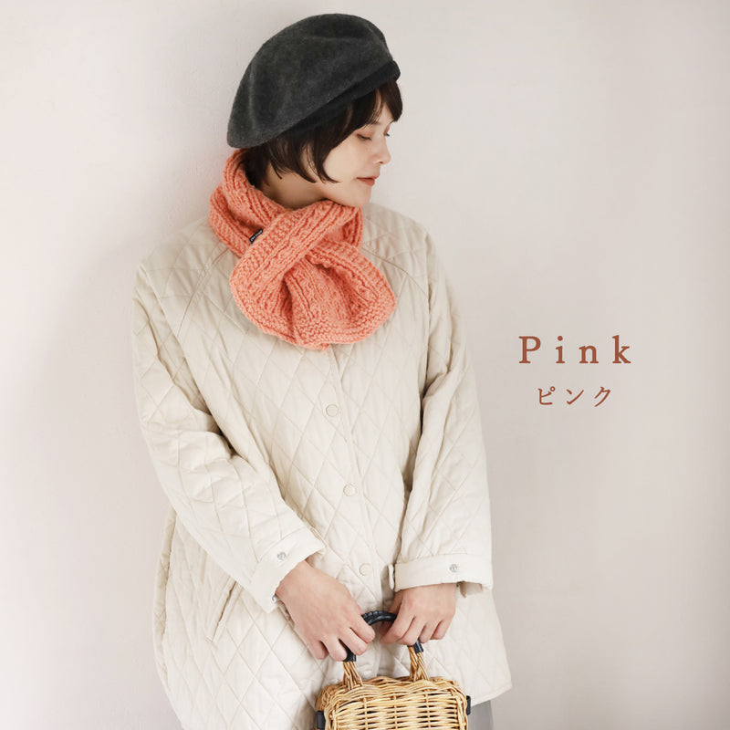 【6色】ENA KUAM (エナクアム) ニットフリースマフラー 差し込み ウール レディース [26AKU802] ネパール ハンドメイド フェアトレード ブランド