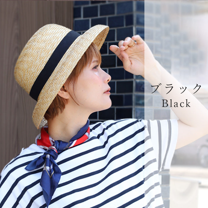 2色からお選びいただきます】岡本帽子(おかもとぼうし) 麦わら ミニ