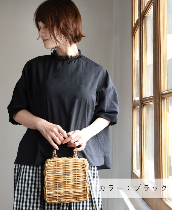 NARU FACTORY(ナルファクトリー) 60ふんわりローン リエカブラウス レディース フリーサイズ [629915BE] 南出メリヤス トップス ファクトリーブランド