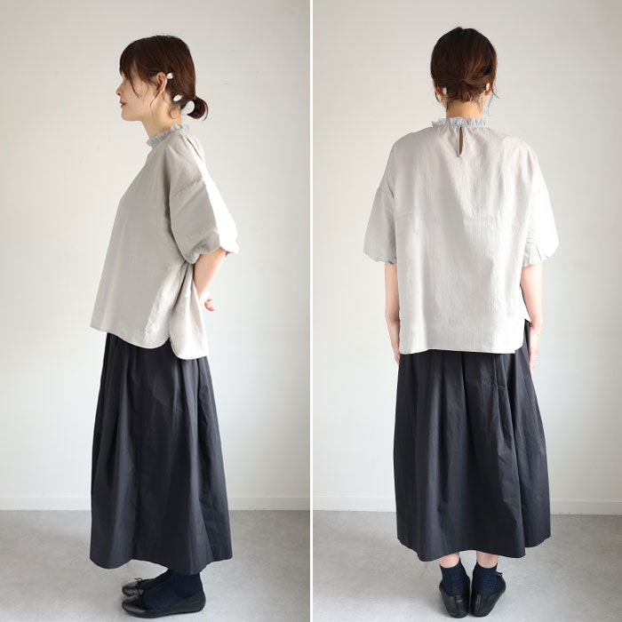 NARU FACTORY (Naru Factory) 60 Fluffy Lawn Rijeka Blouse, Women's, Free Size [629915BE] Minamide Meriyasu Tops, Factory Brand 