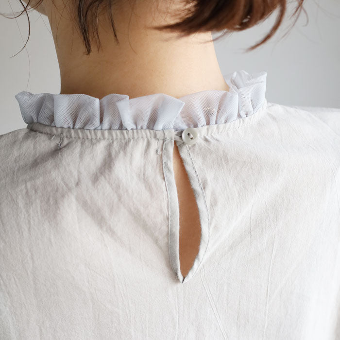 NARU FACTORY (Naru Factory) 60 Fluffy Lawn Rijeka Blouse, Women's, Free Size [629915BE] Minamide Meriyasu Tops, Factory Brand 